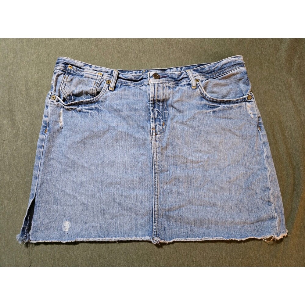 VTG Y2K Polo Jean Company Ralph Lauren Gigi Mini Skirt Denim Preppy Size  12